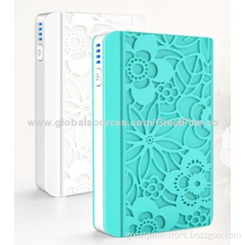 3D embossement printing effect power bank, capacity 6,600/7,800mAh option